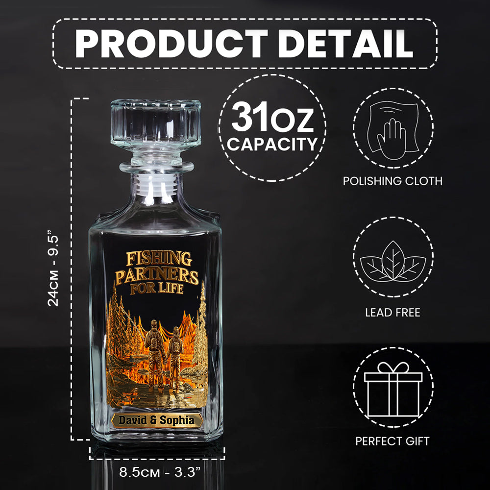 Angelpartner fürs Leben – Personalisiertes Whisky-Dekanter-Set zum Angeln