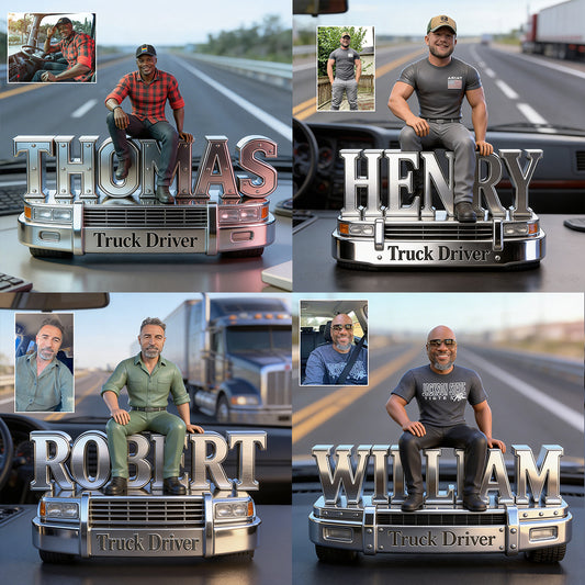 Benutzerdefiniertes Foto - Personalisierte Trucker Acrylplakette in Sonderform
