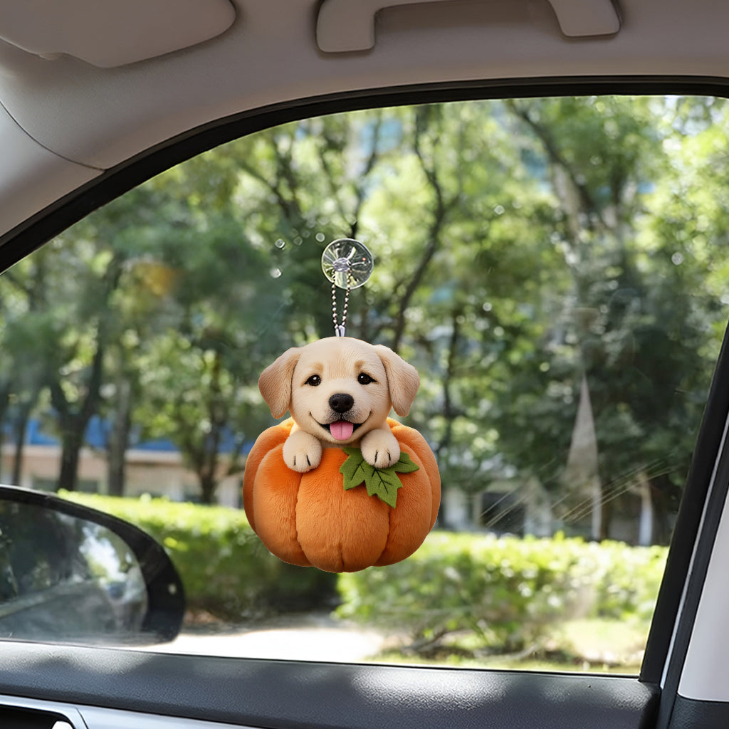 Autumn Snuggles Pumpkin Paws - Personalized Dog Tumbler With Plush Charm
