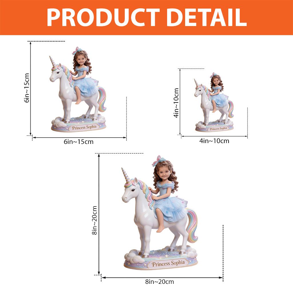 Dinosaurier- oder Einhorn-Geschenke für Kinder – personalisierte Acrylplakette in Kinderform