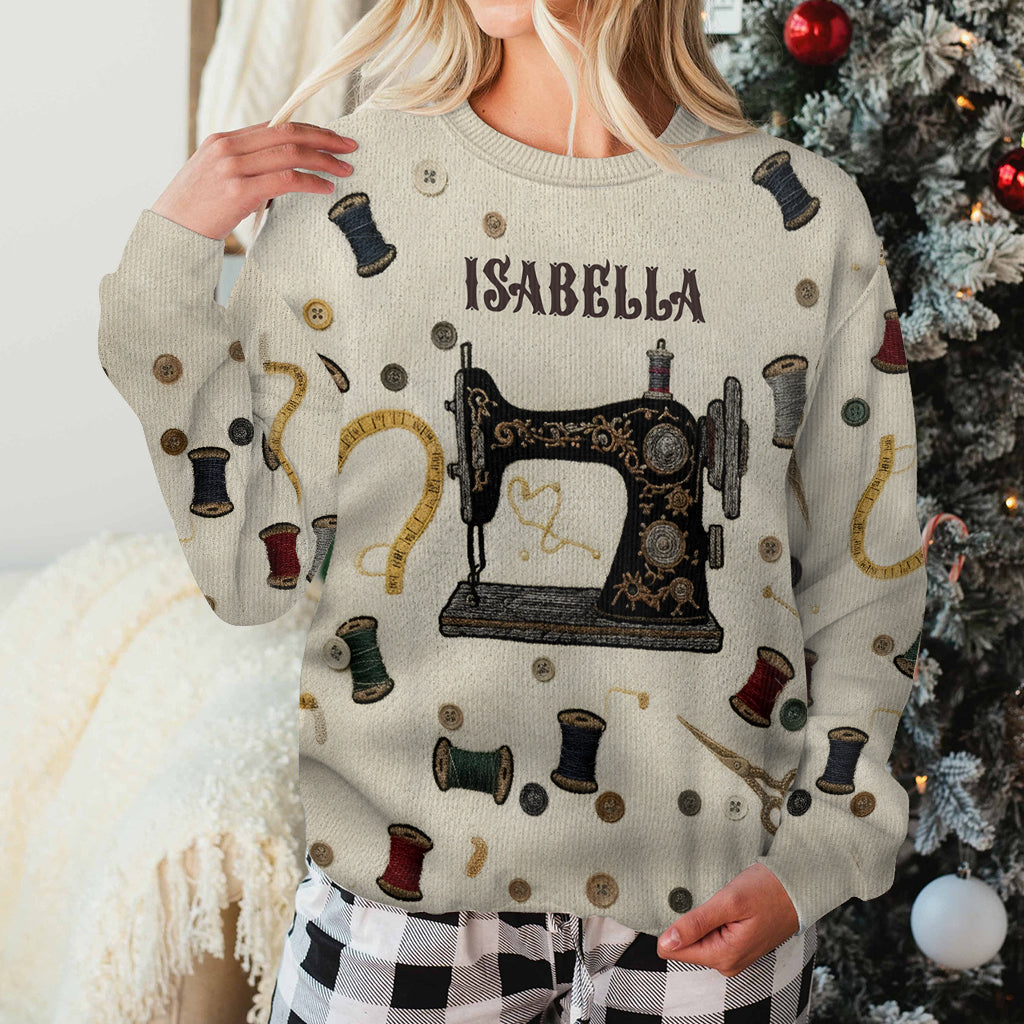 Cozy Sewing Machine - Personalized Sewing Ugly Sweater