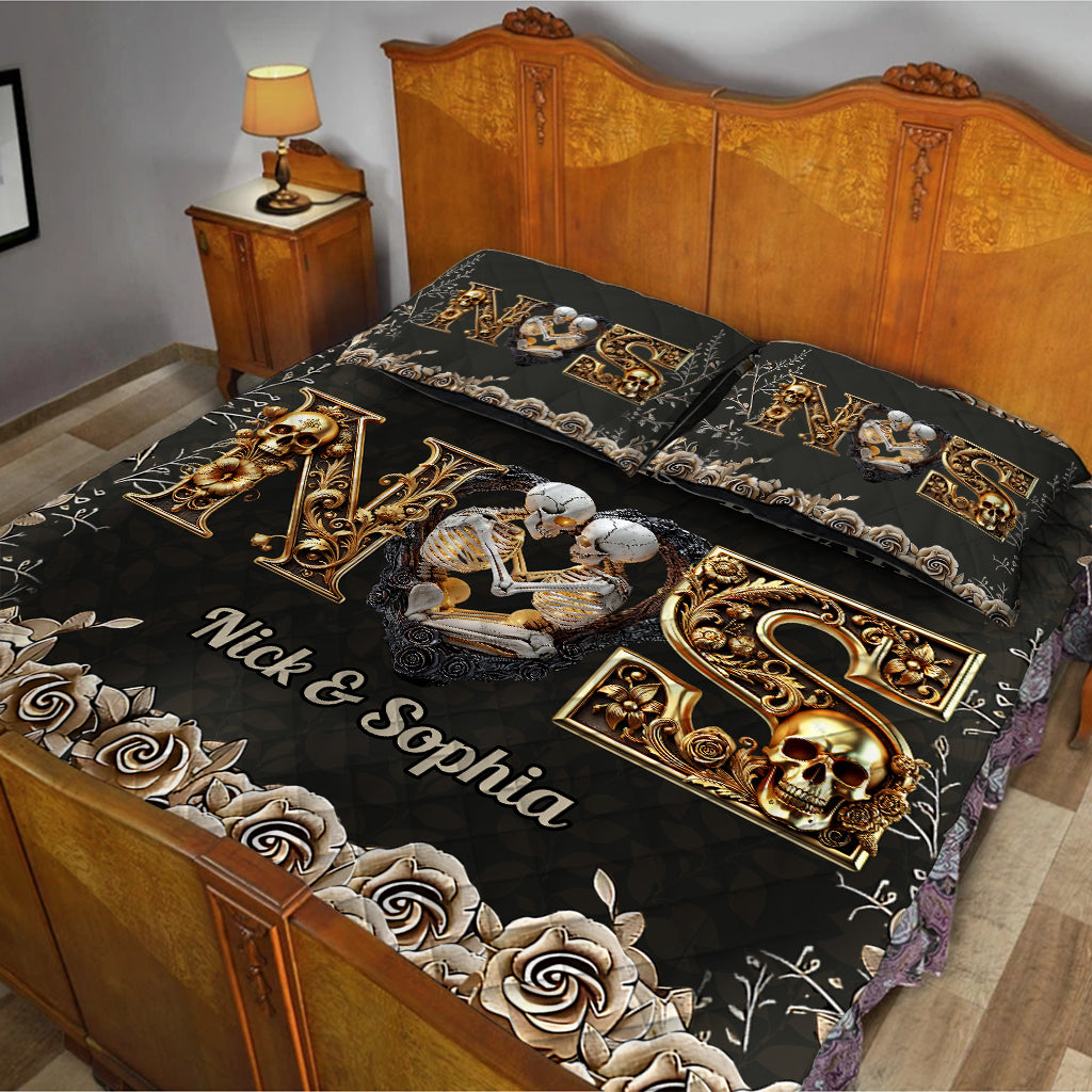 From Our First Kiss - Personalized Couple Quilt Set