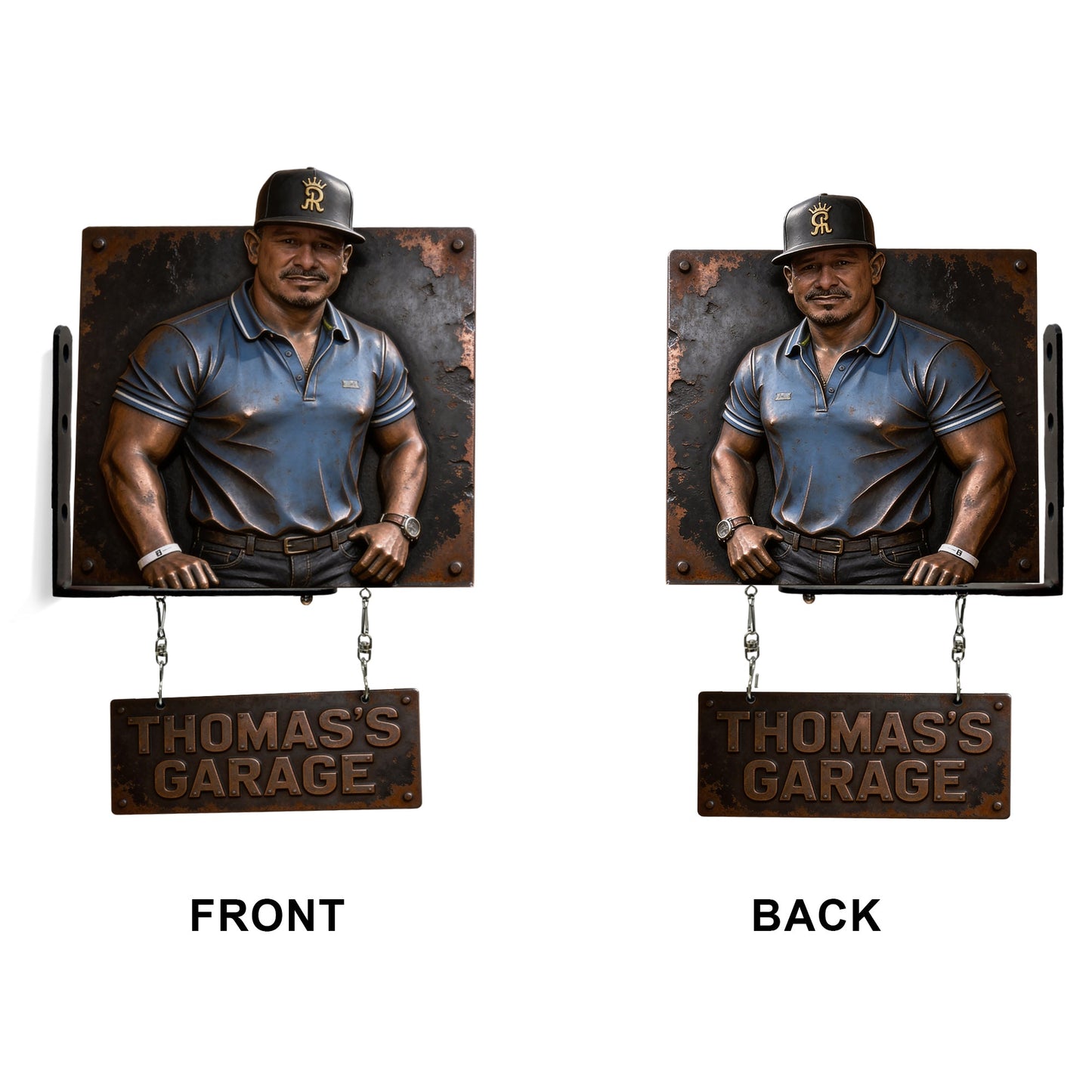 Individuelles Garagenschild nach Foto – Personalisiertes Garagenschild aus Holz zur Wandmontage