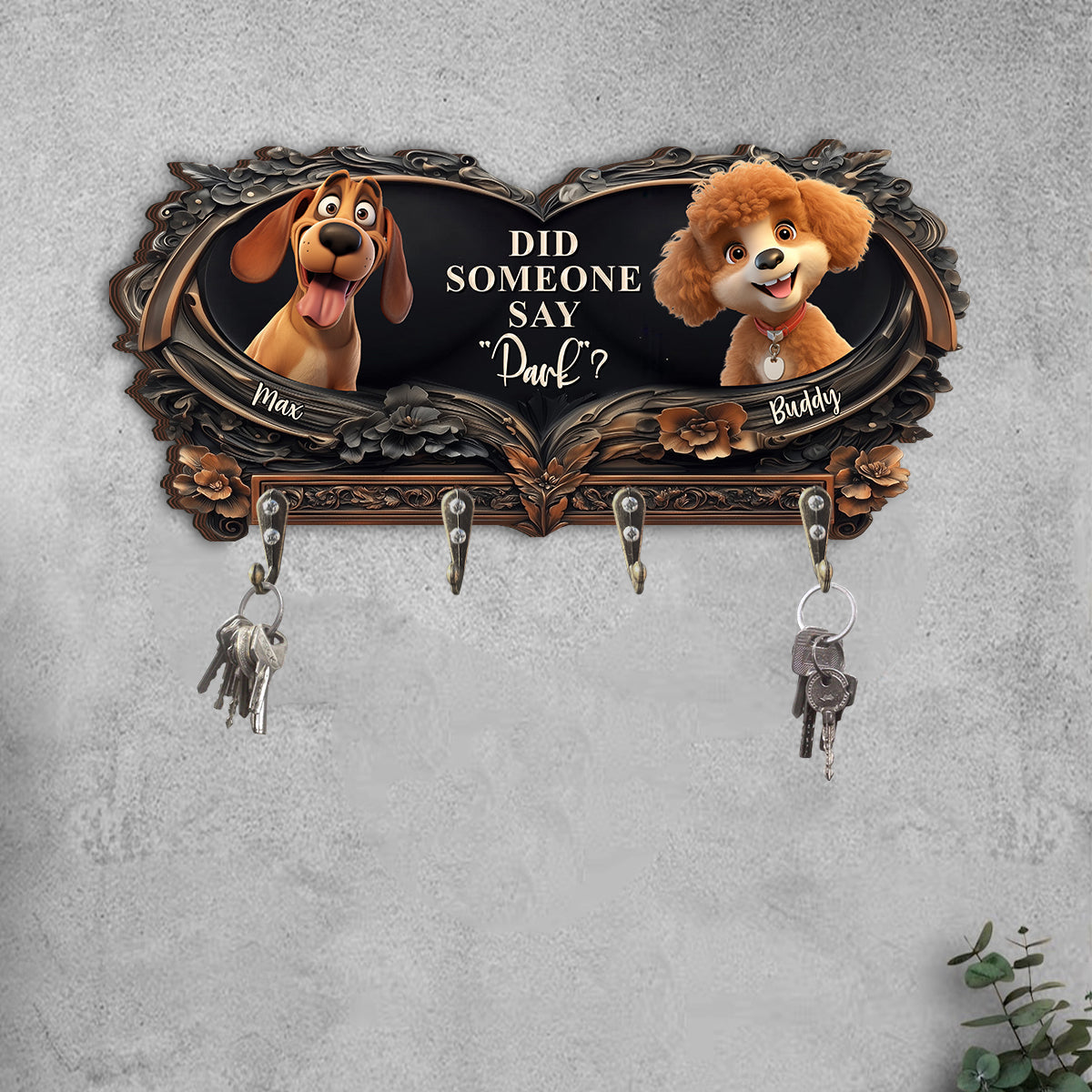 Hat da jemand „Park“ gesagt? – Personalisierter Schlüsselanhänger in Hundeform
