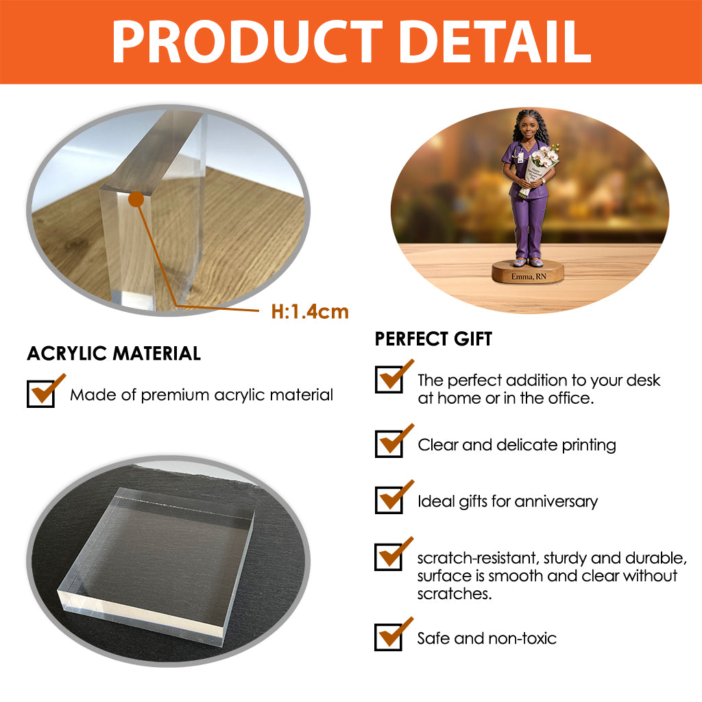 Happy International Nurses Day - Personalized Nurse Custom Shaped Acrylic Plaque