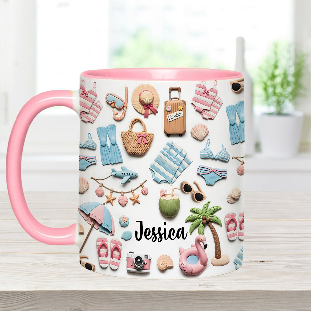 Strandliebhaberin - Personalisierte Tasse mit Meeresmotiv