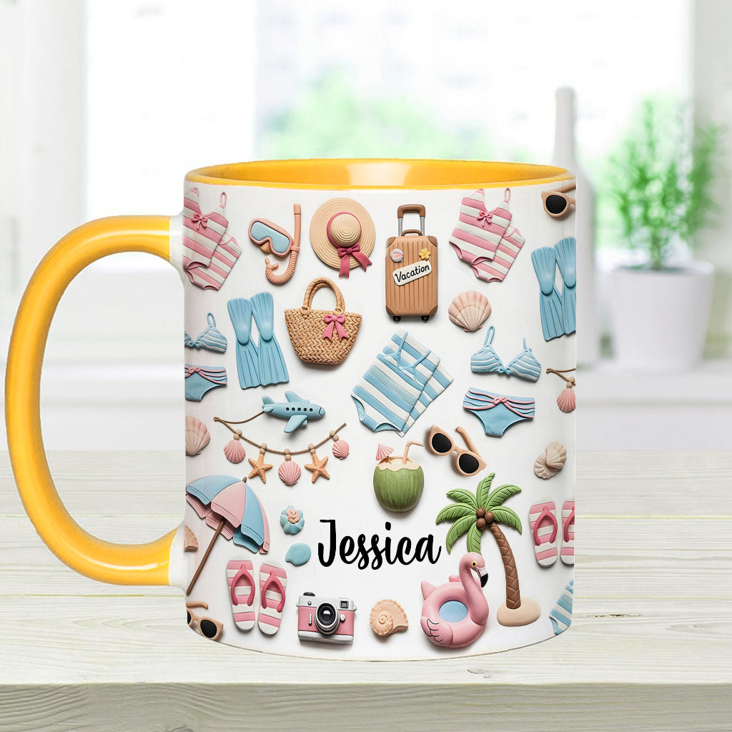 Strandliebhaberin - Personalisierte Tasse mit Meeresmotiv