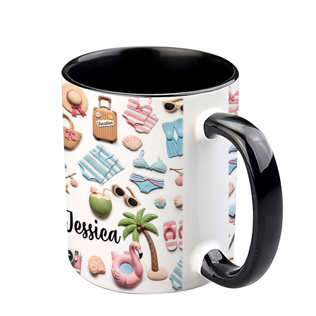Strandliebhaberin - Personalisierte Tasse mit Meeresmotiv