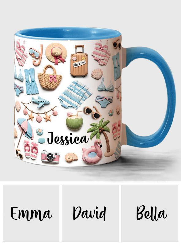 Strandliebhaberin - Personalisierte Tasse mit Meeresmotiv