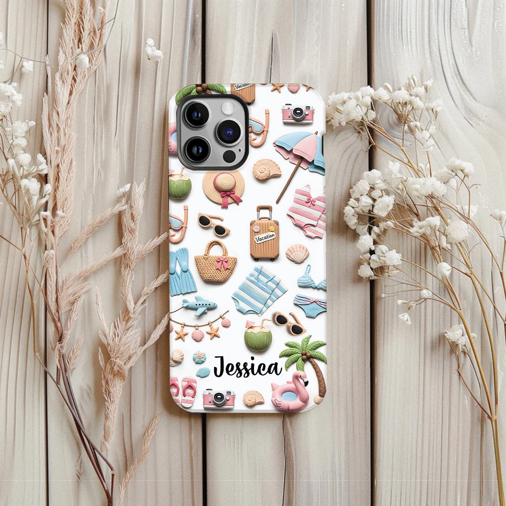 Strandliebhaberin – Personalisierte Handyhülle mit Meeresmotiv