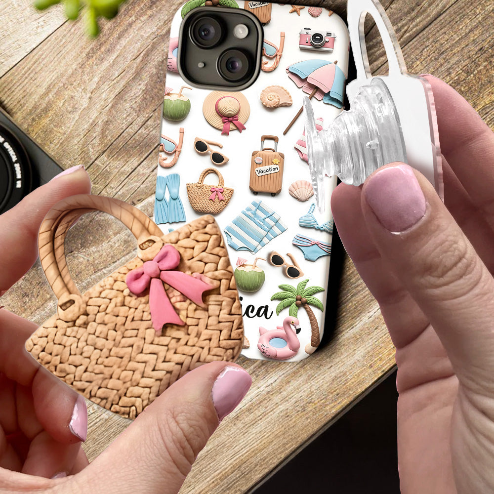 Strandliebhaberin – Personalisierte Handyhülle mit Meeresmotiv