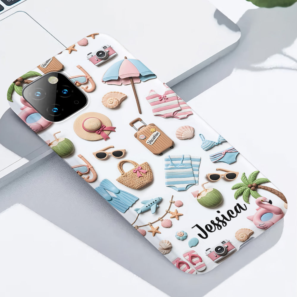 Strandliebhaberin – Personalisierte Handyhülle mit Meeresmotiv