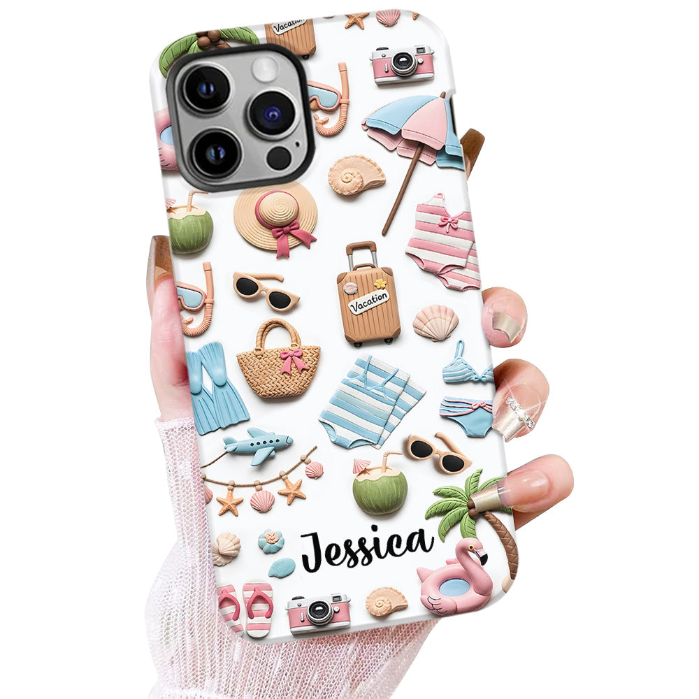 Strandliebhaberin – Personalisierte Handyhülle mit Meeresmotiv