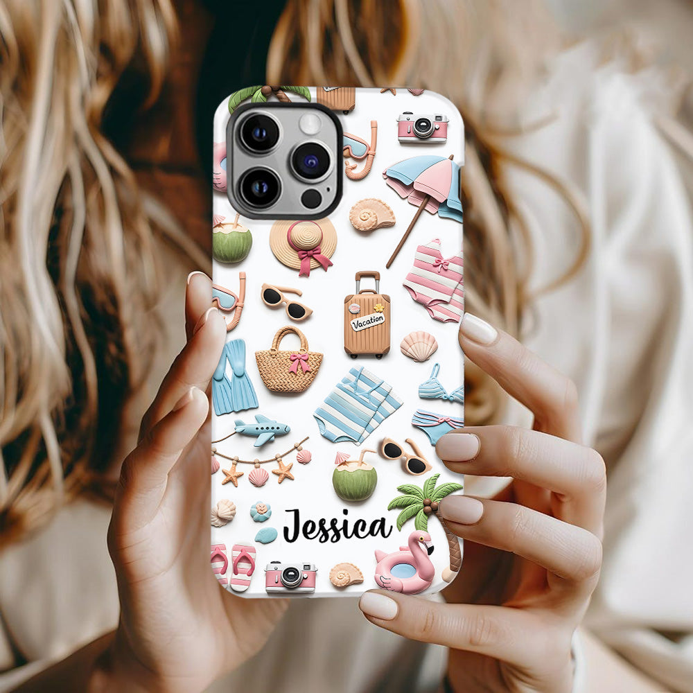 Strandliebhaberin – Personalisierte Handyhülle mit Meeresmotiv