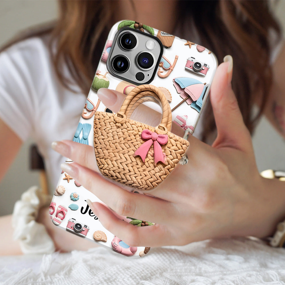 Strandliebhaberin – Personalisierte Handyhülle mit Meeresmotiv