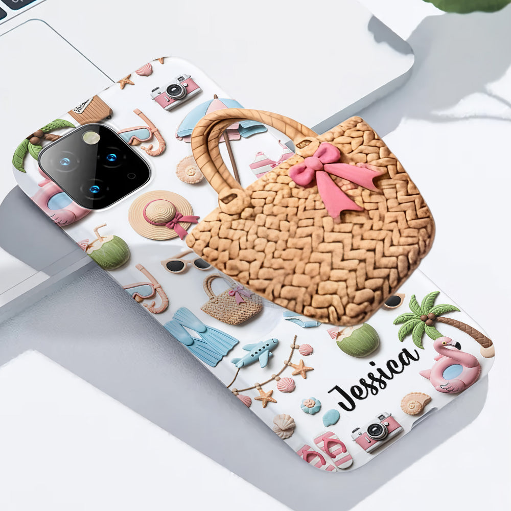 Strandliebhaberin – Personalisierte Handyhülle mit Meeresmotiv
