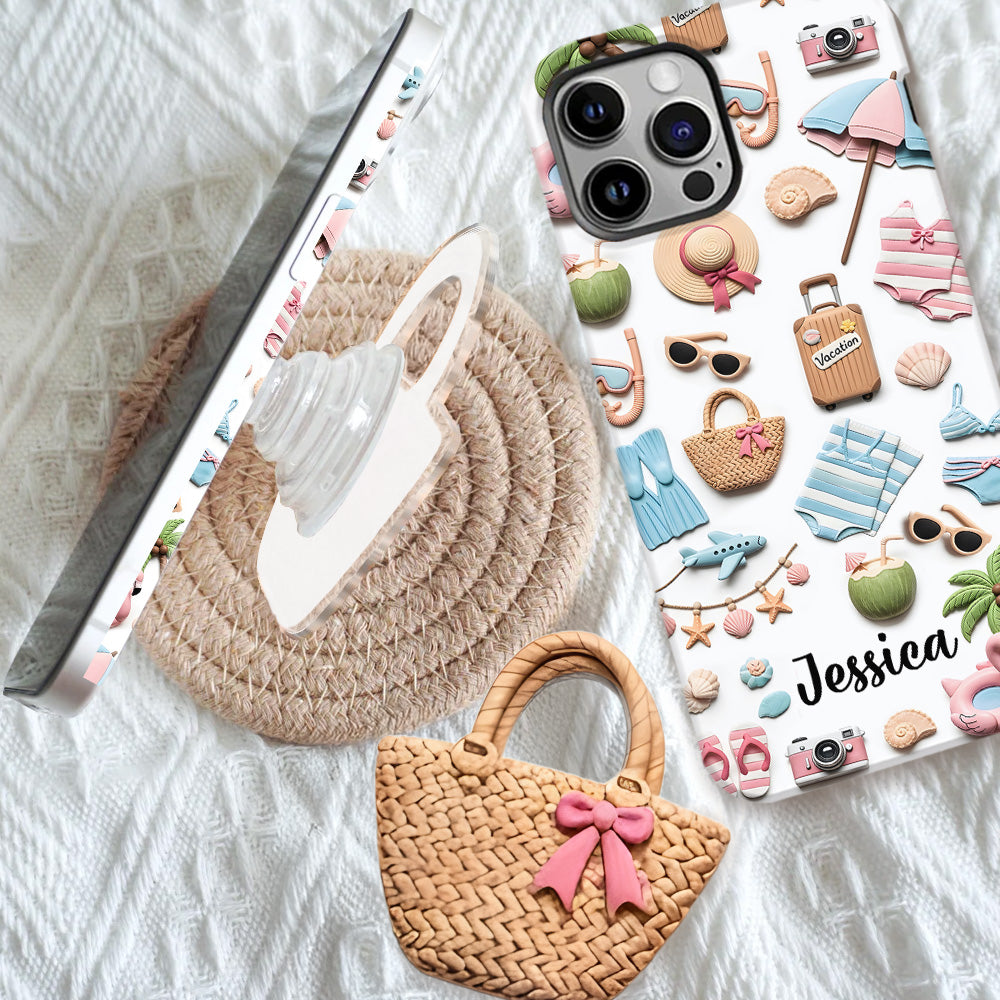 Strandliebhaberin – Personalisierte Handyhülle mit Meeresmotiv