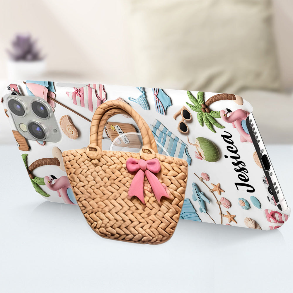Strandliebhaberin – Personalisierte Handyhülle mit Meeresmotiv