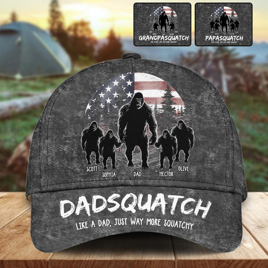 Dadsquatch, wie ein Vater, nur viel squatchiger - Personalisierte klassische Vaterkappe