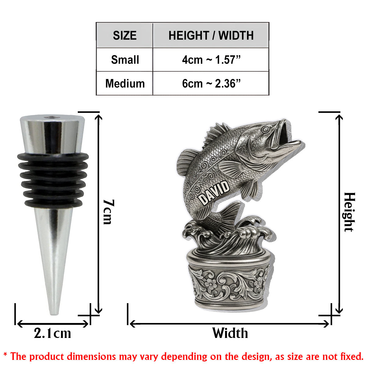 Drinking And Fishing - Personalized Fishing Bottle Stopper