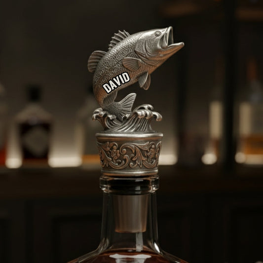 Drinking And Fishing - Personalized Fishing Bottle Stopper