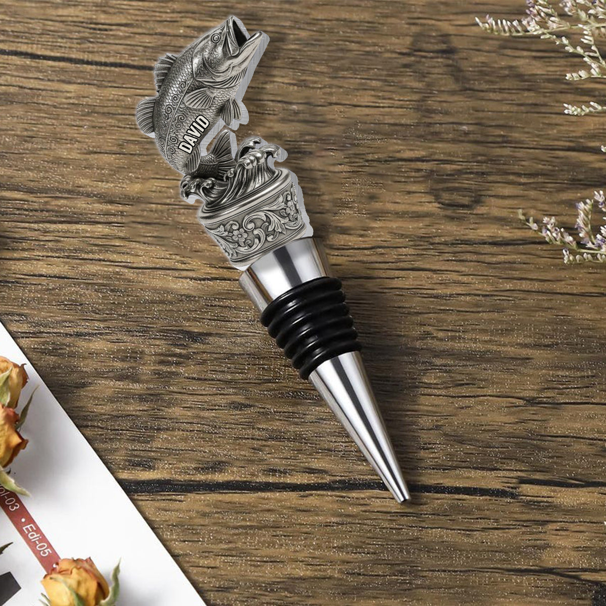 Drinking And Fishing - Personalized Fishing Bottle Stopper