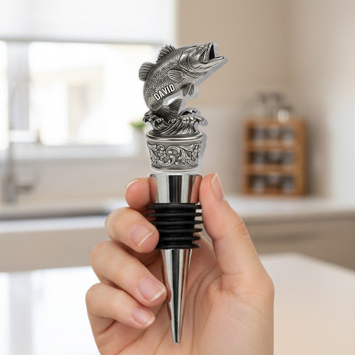 Drinking And Fishing - Personalized Fishing Bottle Stopper