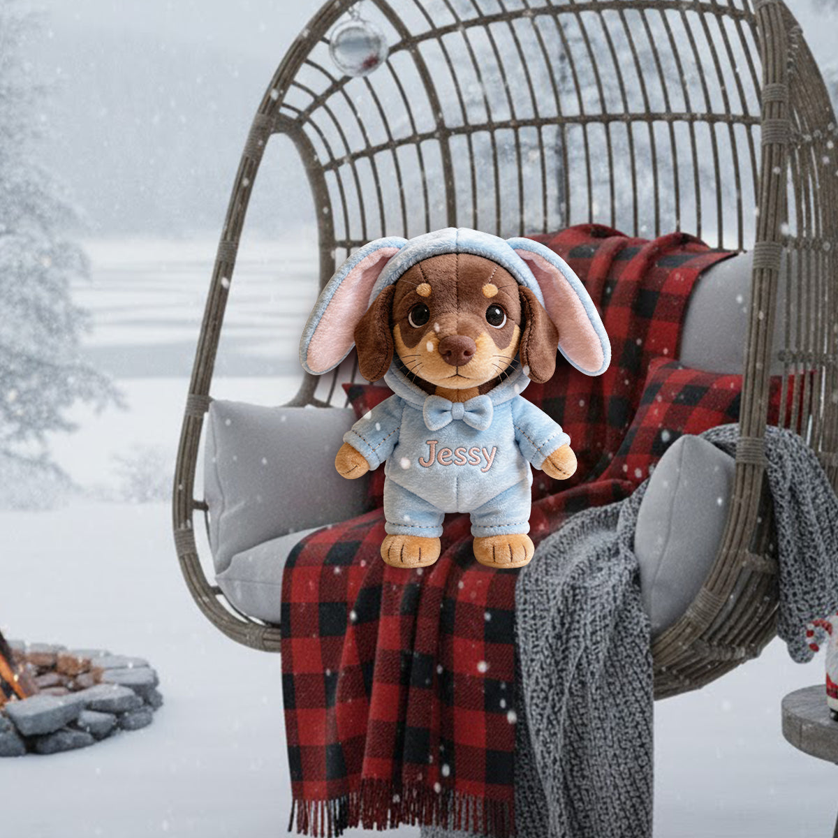 Easter Pet - Personalized Dog Premium Faux Fur Pillow