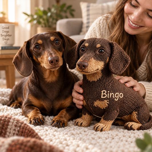 Jedes Foto - Personalisierter Hund Premium Kunstfell Kissen
