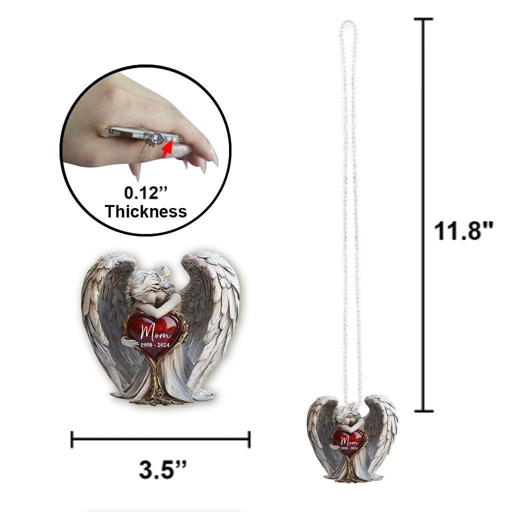Auf Engelsflügeln – Personalisierter Gedenk-Autoanhänger