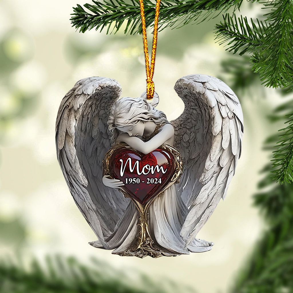 On Angels Wings - Personalized Memorial Ornament