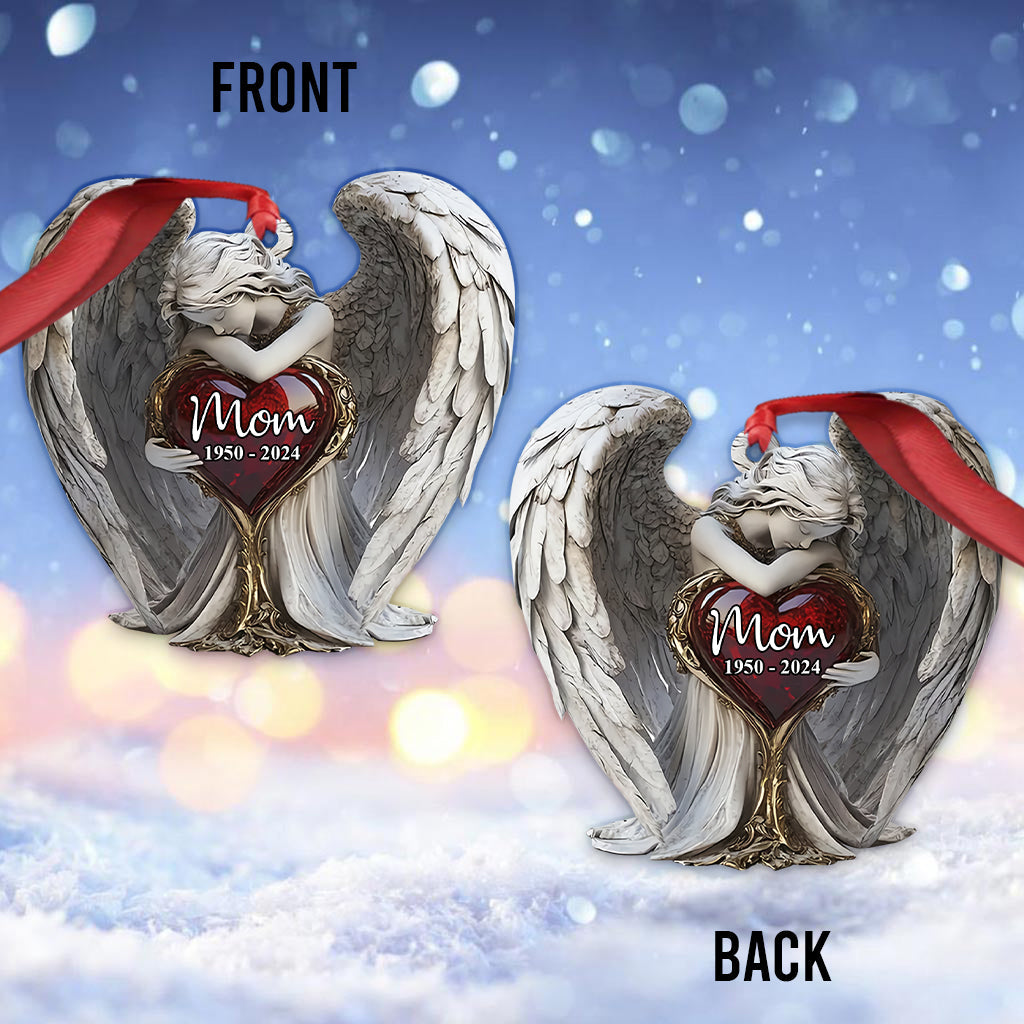 On Angels Wings - Personalized Memorial Ornament