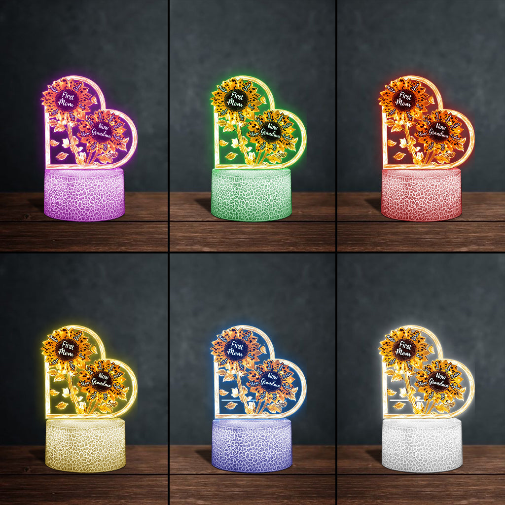 Erst Mama, jetzt Oma – Personalisierte, Oma-förmige Plakettenleuchte