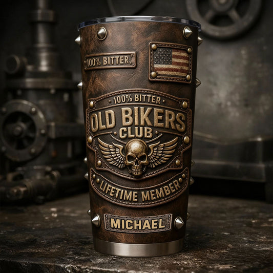 Old Biker Club – Personalisierter Biker-Trinkbecher