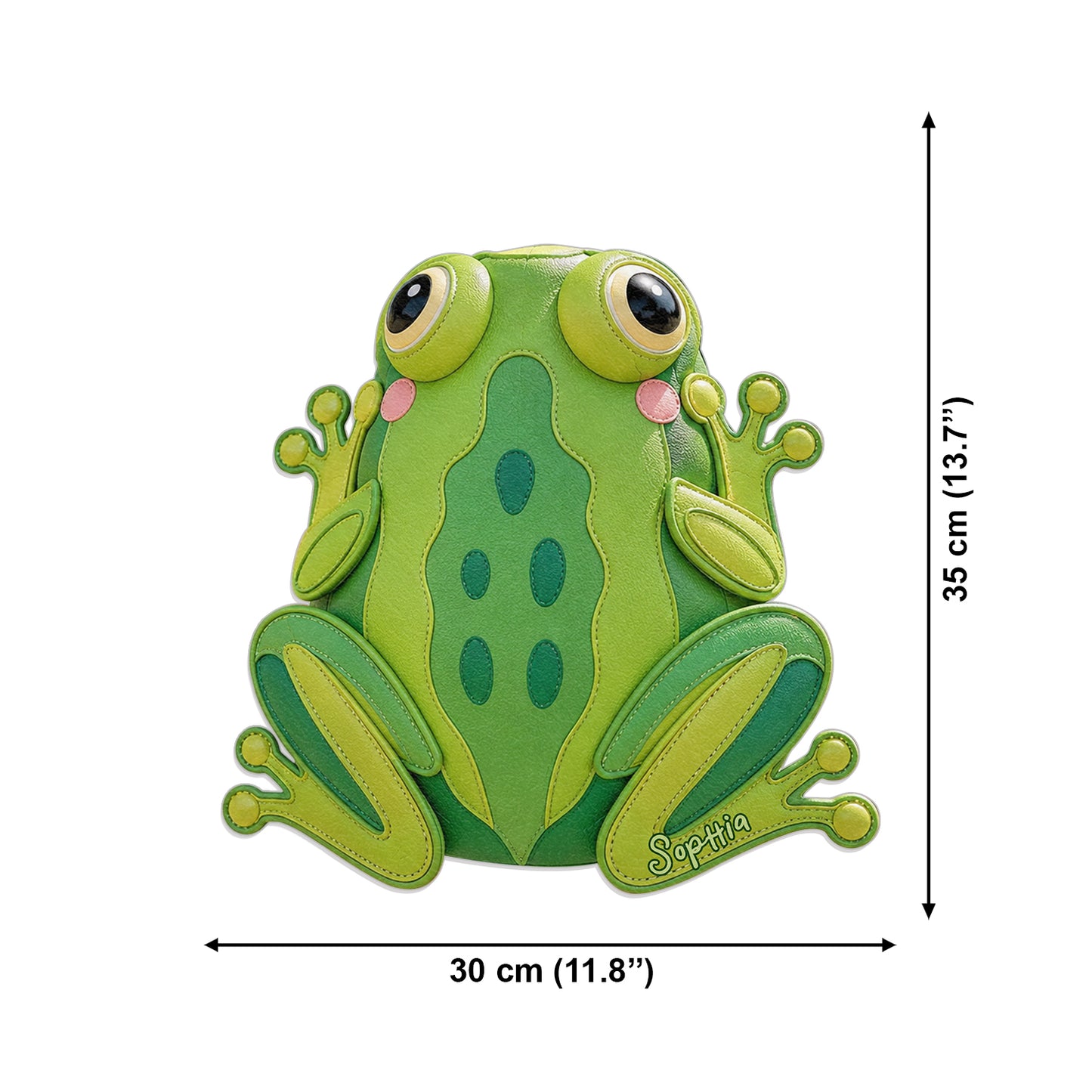 For Who Love Frogs - Personalized Frog Changeable Leather Patch Backpack