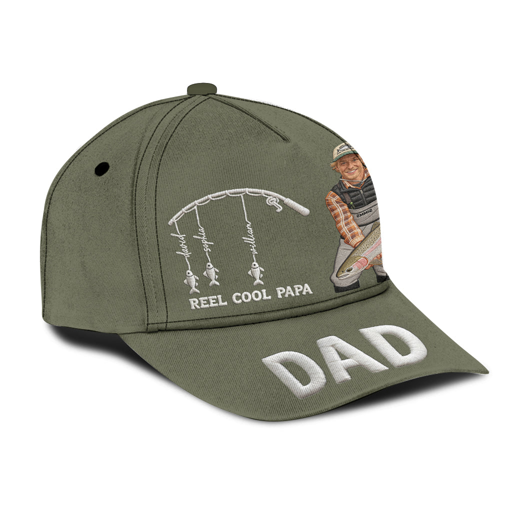 Cooler Papa - Personalisierte Angel-Klassikmütze