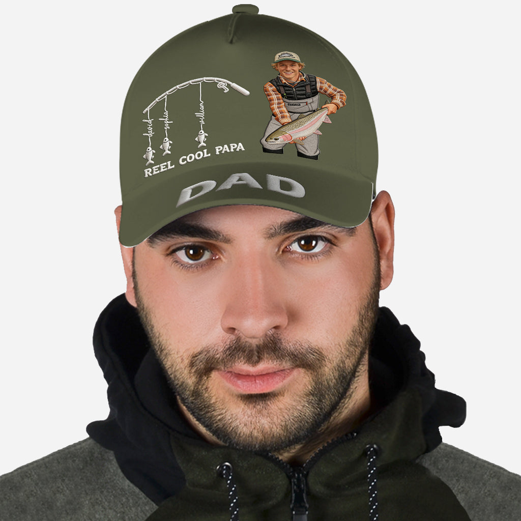 Cooler Papa - Personalisierte Angel-Klassikmütze