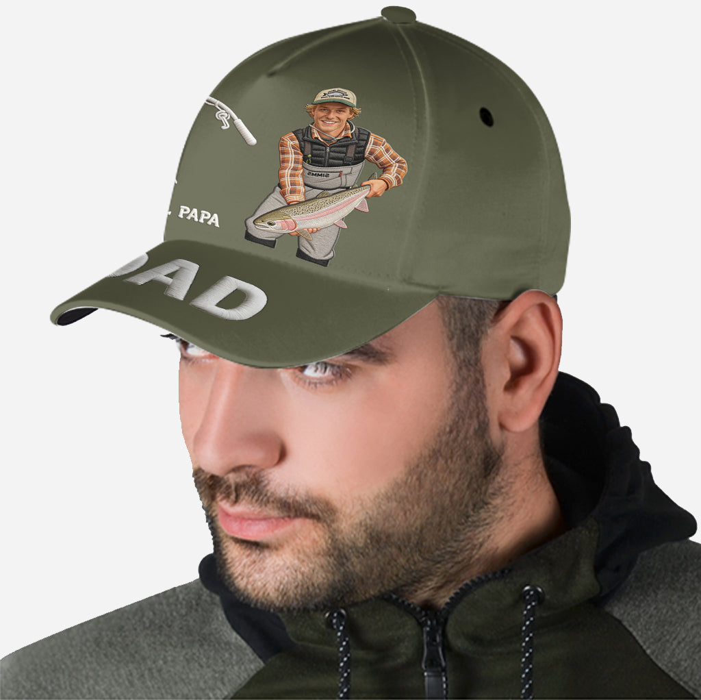 Cooler Papa - Personalisierte Angel-Klassikmütze