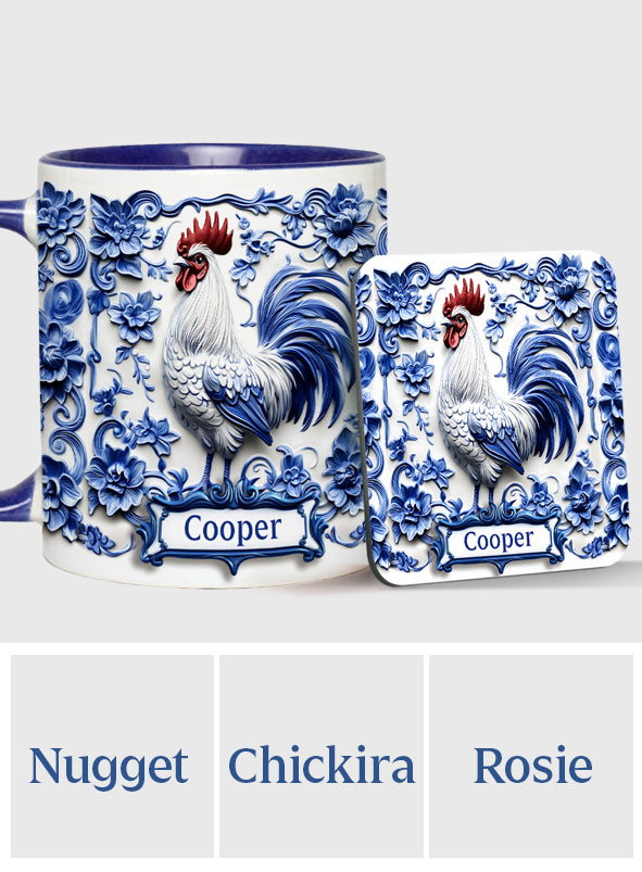 Porcelain Chicken - Personalized Chicken Accent Mug