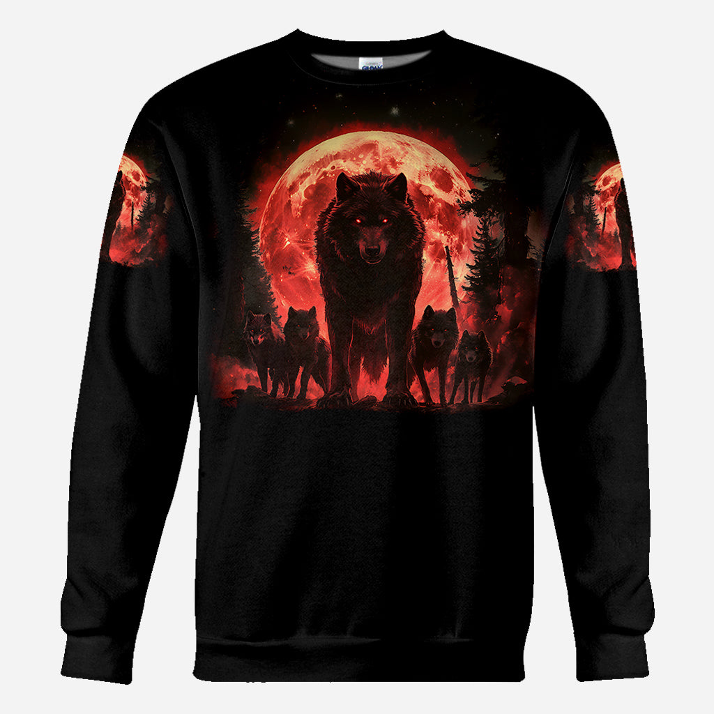 Papa Wolf Pack - Personalized Father All Over Shirt