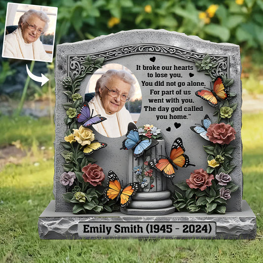 Der Tag, an dem Gott dich heimrief – Personalisierte Gedenktafel aus Acryl