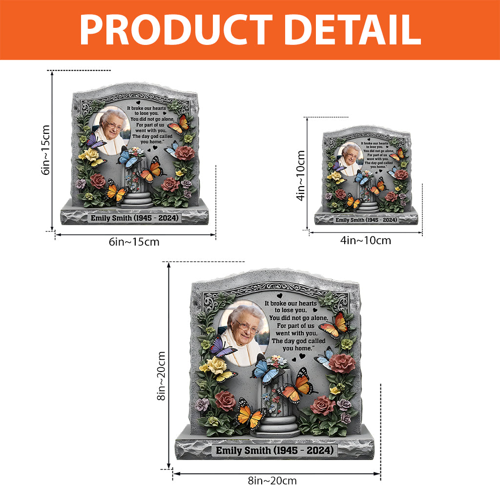 The Day God Called You Home - Personalized Memorial Custom Shaped Acrylic Plaque