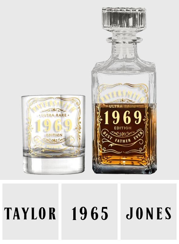 Best Gift For Wiskey Bourbon Cognac... Loving Dad Husband.... - Personalized Whisky Whiskey Decanter Set