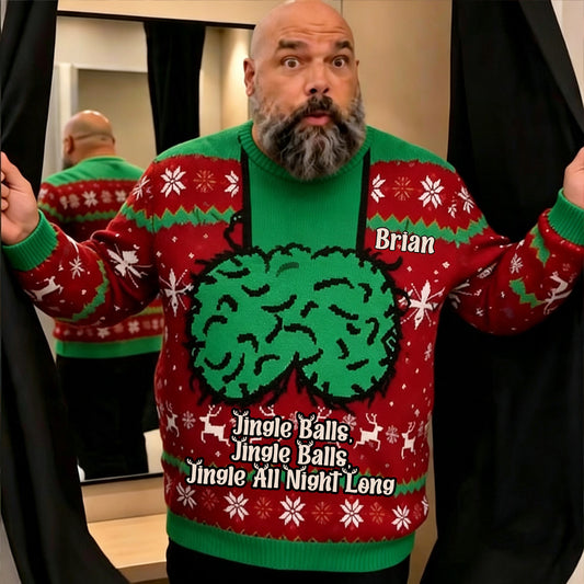 Jingle Balls - Personalisierter Würziger Paar-Hässlicher Pullover