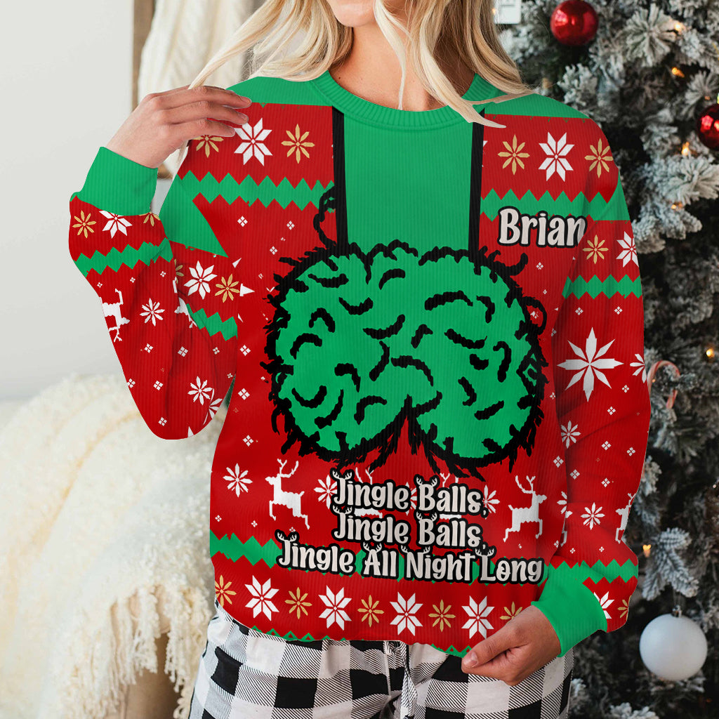 Jingle Balls - Personalisierter Würziger Paar-Hässlicher Pullover