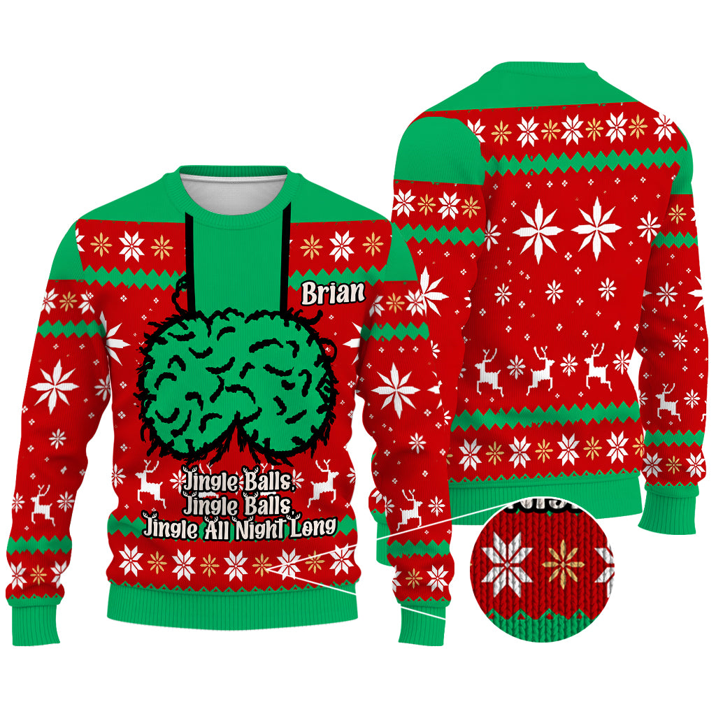Jingle Balls - Personalisierter Würziger Paar-Hässlicher Pullover