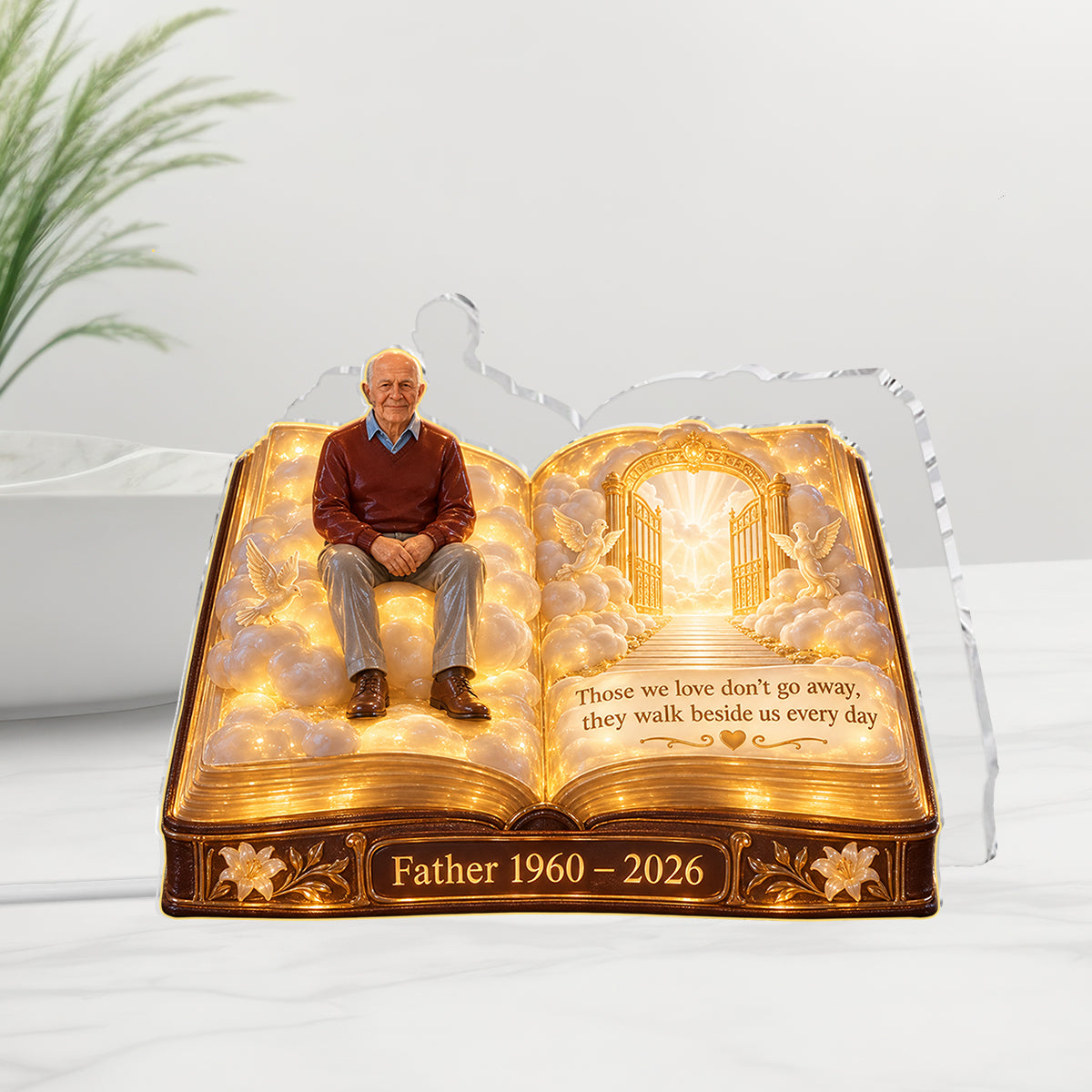 Personalisierte Gedenkgeschenk, Ein Schönes Andenken für einen Geliebten - Personalisierte Gedenk-Acryl-LED-Nachtlicht
