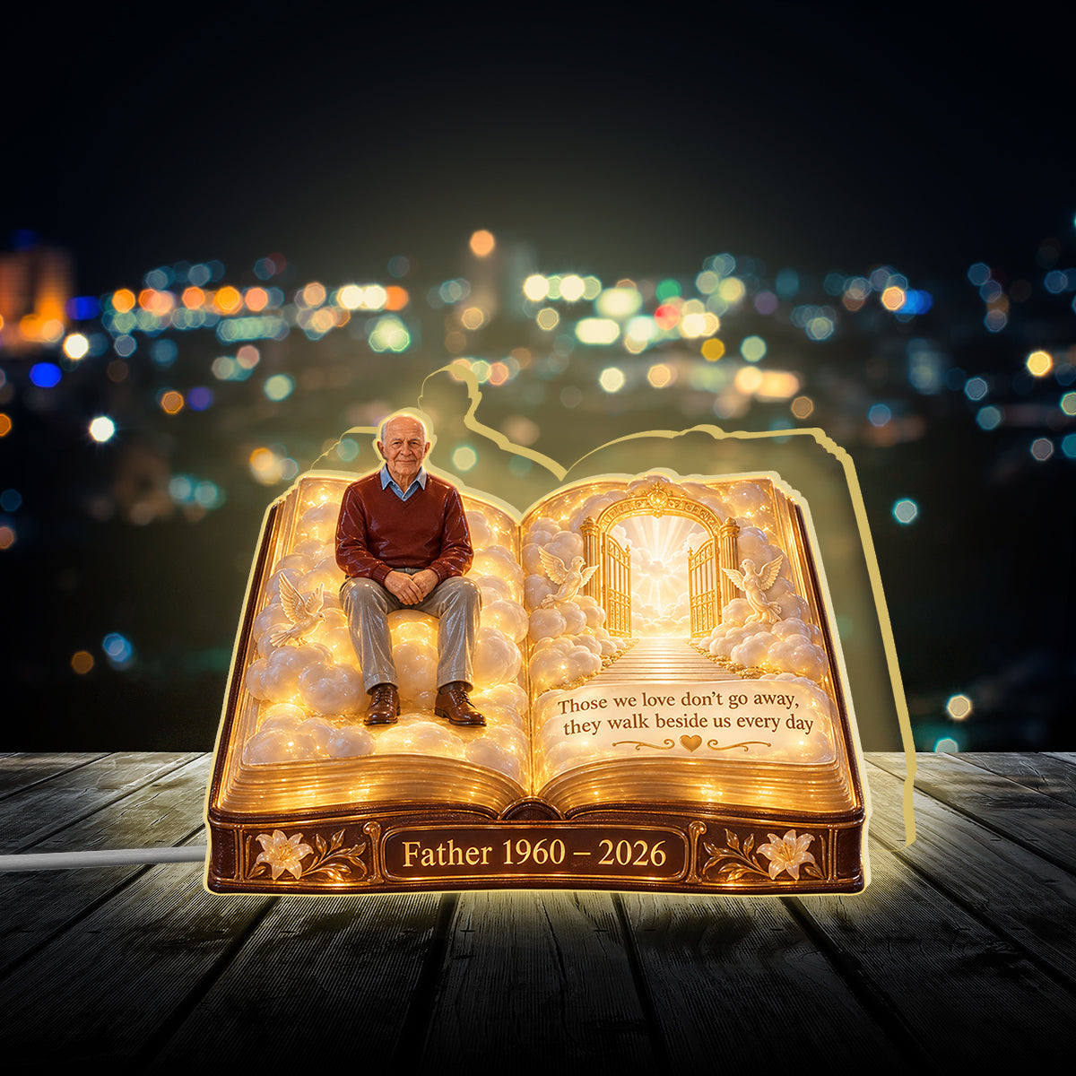 Personalisierte Gedenkgeschenk, Ein Schönes Andenken für einen Geliebten - Personalisierte Gedenk-Acryl-LED-Nachtlicht