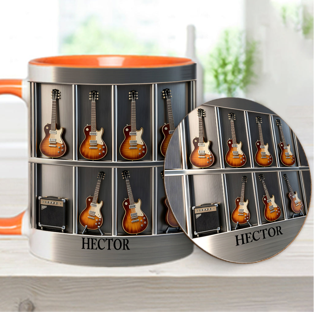 Gitarrist – Personalisierte Tasse und Untersetzer mit Gitarrenmotiv