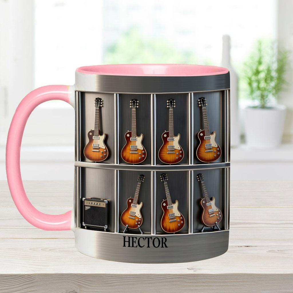 Gitarrist – Personalisierte Tasse und Untersetzer mit Gitarrenmotiv